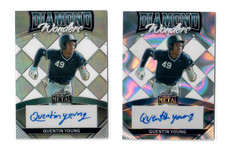 2024 Leaf Metal QUENTIN YOUNG AUTO ROOKIE CARD RC LOT x2 Silver #1/25 Twins