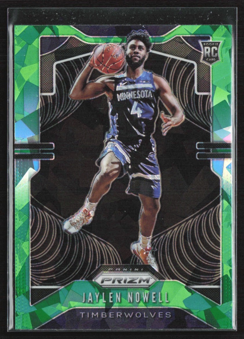Jaylen Nowell 2019-20 Panini Prizm Green Cracked Ice RC #281 Minnesota