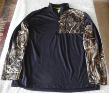 magellan outdoors adventure gear shirt long sleeve black camo breast pocket