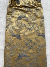 Dunelm Crane Old Gold Pencil Pleat Lined Curtains.