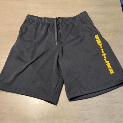 Designs Untitled Fleece Shorts Mens Large Black Excellent Graphic Drawstring