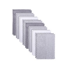 16 Pack Grey White Baby Burp Cloths Washcloths Newborn Absorbent 16x12 In