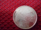1 Troy oz Indian Buffalo .999 Fine Silver Round 2013