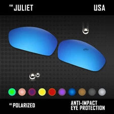 Anti Scratch Polarized Replacement Lenses for-Oakley Juliet-55mm Options