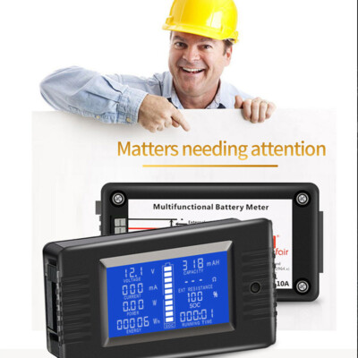 LCD DC Digital Monitor Volt Amperemeter WattMeter Batterie Anzeige Tester 100A