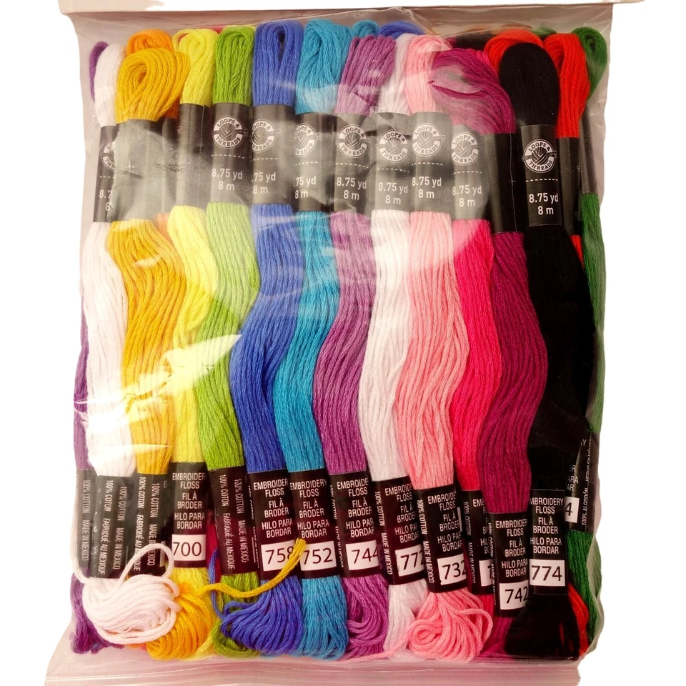 Loops & Threads Embroidery Floss 36 Skeins Mixed Colors New - Image 2 of 3