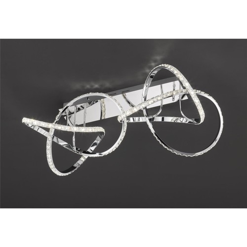 Deckenleuchte Abro Wofi by Global Technics LED Chrom Glaskristall Deckenlampe - Bild 2 von 4