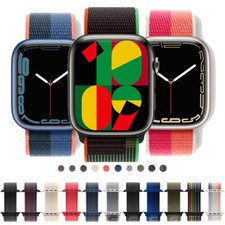 Nylon Sport 44/41/45/49mm Loop Band Strap Für Apple Watch 9 8 7 6 5 4 SE Ultra 2