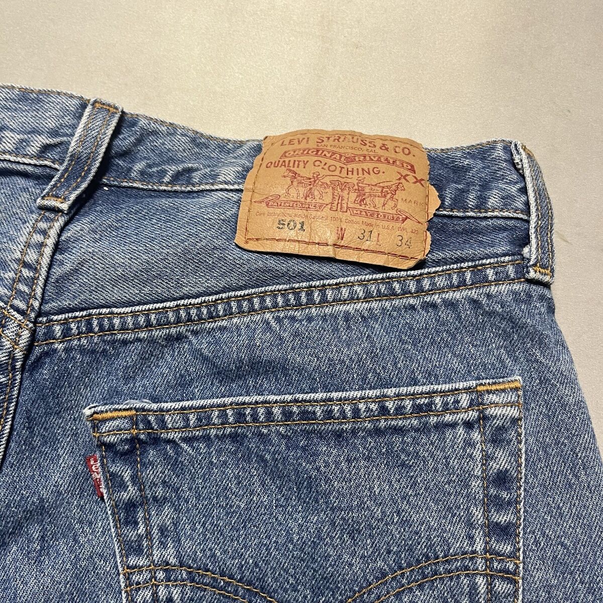 Vintage 90s Levis 501 0193 Medium Wash Denim Jeans made in Vintage 90s Levis 501 0193 Medium Wash Denim Jeans made in