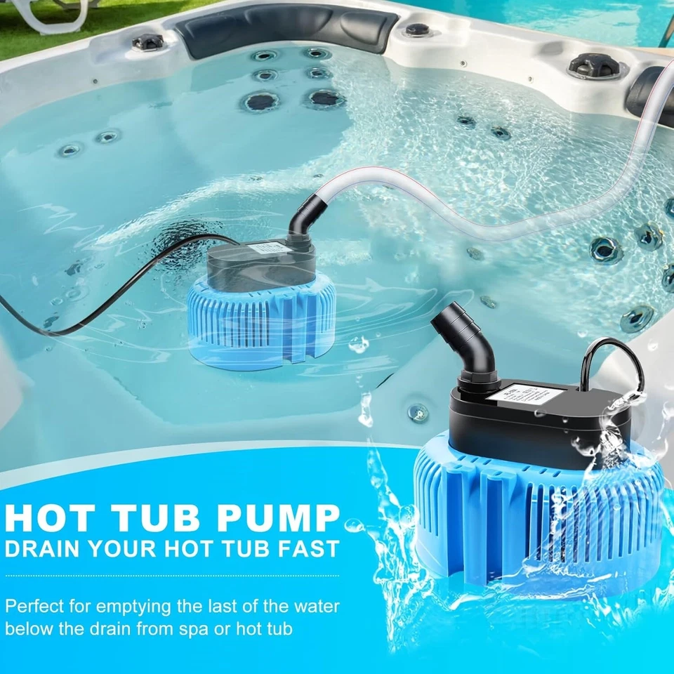 Pool Cover Pump Submersible Swimming 850 GPH with Drainage Hose 25 Ft Cord UAS - Image 2 of 4