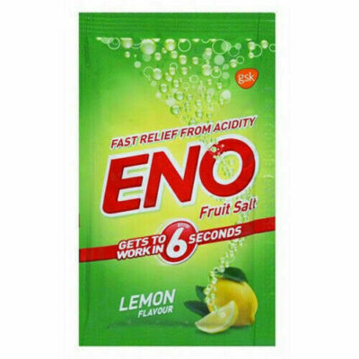 Eno Fruit Salt Lemon Flavour - Fast Relief From Acidity - (15 Sachets), 5g Each