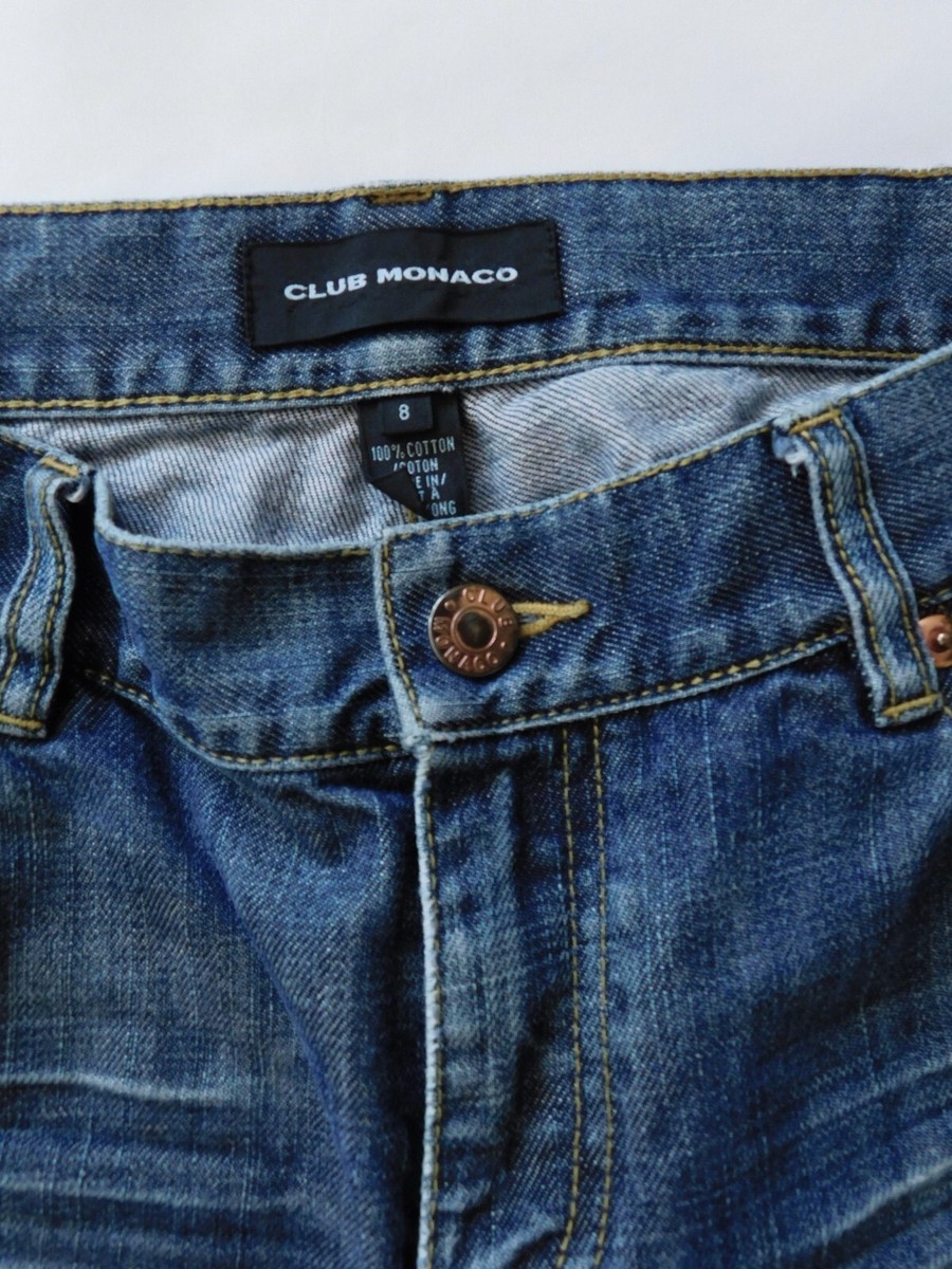 Vintage Y2K 2000 Club Monaco Low Rise 100%Cotton Distressed