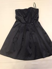 Merona Target Navy Blue Satin Strapless Dress Sz 2 Prom Party Cocktail Dress NWT