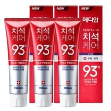 MEDIAN Dental IQ 93 Toothpaste 120g x 3EA Max Fresh RED Amore Brand KOREA