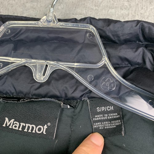 Marmot Square Quilted Down Puffer Vest Mens S 600 Fill Black Blue Full Zip - Picture 14 of 15