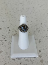 Sterling Silver Prasiolite Ring. Size 6.