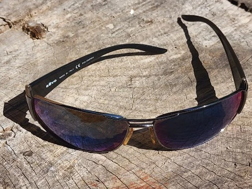 Revo H2O sunglasses 3071 HTF Polarized Lenses Blue Mirrored Italian Frame w Case