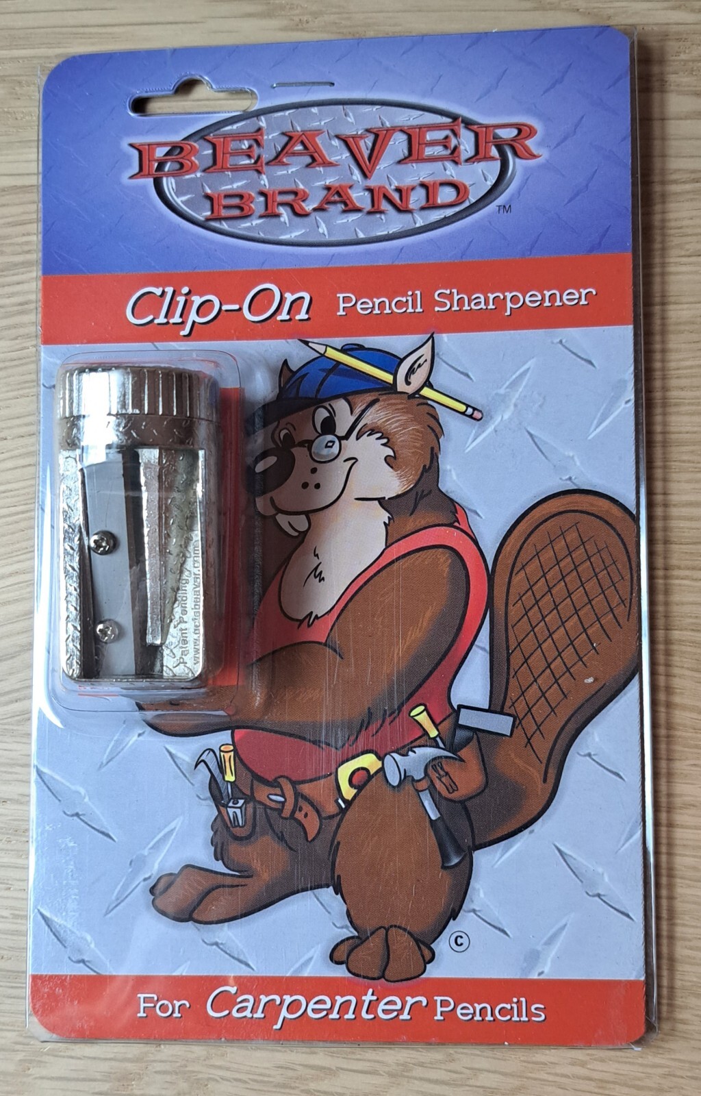 Carpenter / Contractor Pencil Sharpener, NEW! Beaver Brand “Solid Metal