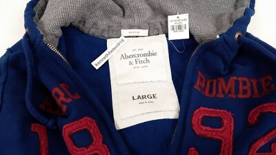 ABERCROMBIE & FITCH ELK LAKE HOODIE SWEATSHIRTS DARK BLUE MENS
