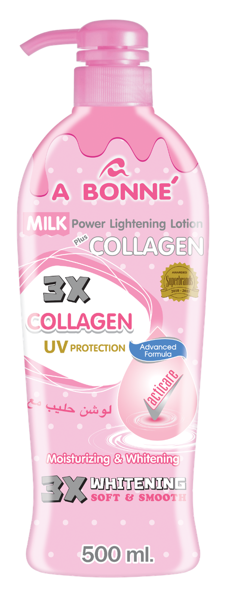5 x 500ml : A Bonne Milk Power Lightening Lotion Plus Collagen