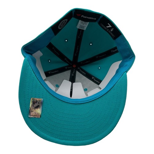 NWT Men's Fanatics San Jose Sharks Reverse Retro NHL Hockey Fitted Hat Cap 7 1/8 - Picture 6 of 7