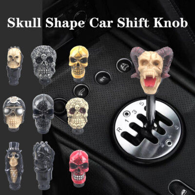 1x Skull Head Shape Car Manual Shift Knob Fun Cool Universal Shift Knob