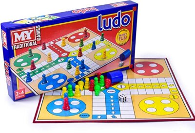 Ludo Brettspiel - Klassisch Traditionell Familie Erwachsene Kinder Spaß - Full Size Set