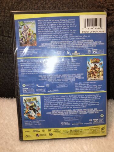 BRAND NEW Sealed PLANET 51 / THE PIRATES / SURF'S UP Triple Feature 3-Movies DVD - Picture 4 of 5
