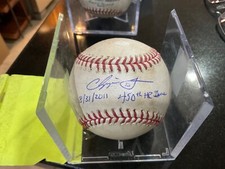 Chipper Jones 450th HR game game used ball Signed inscribed MLB Holo/ 1/1?