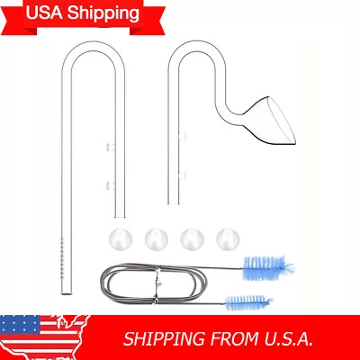 FZONE USA Seller Plant Aquarium Glass Lily Pipe Inflow and Outflow for Aquatic Filters