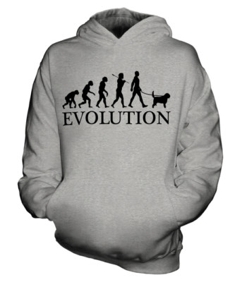 OTTERHOUND EVOLUTION OF MAN KINDER HOODIE JUNGEN HOODY MÄDCHEN HUNDELIEBHABER GESCHENK