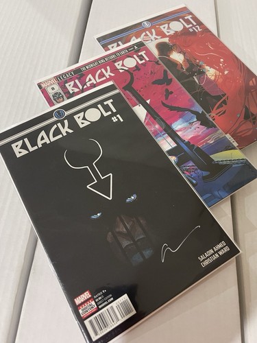 Black Bolt #1 (2017) signiert von Christian Ward (+#8 & #12) Kombiversand  - Bild 1 von 5