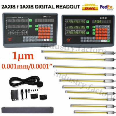 TOAUTO Digital Linear Scale 2Axis 3Axis DRO Readout Display Mill Lathe Sensor Encoder