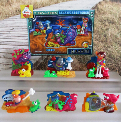 Komplettsatz Tinas und Toms Galaxis Abenteuer 3D Puzzle  + alle 6 BPZ 2001
