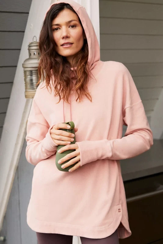 sweaty-betty escape luxe fleece cowl neck hoodie