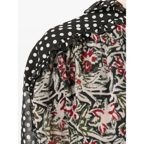 New Anthropologie Antik Batik Balyna Silk Dress $373 38/S Black Motif Floral - Picture 3 of 7