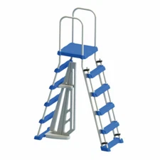 Swimline Above Ground Pool A Frame Ladder with Barrier 48 Inch Pools (Open Box)
