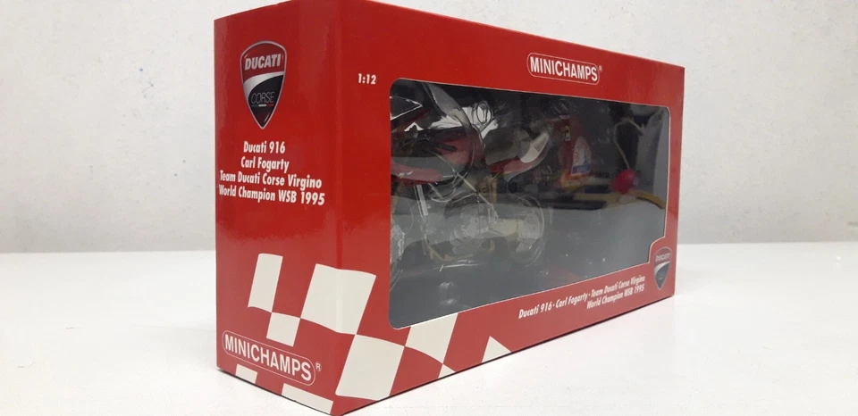1/12 DUCATI 916  WSB 1995 World Champion - C. Fogarty - MINICHAMPS - Immagine 3 di 4