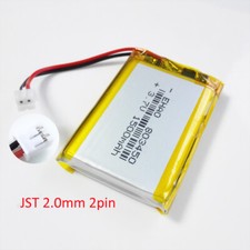 3.7V 1500mAh 803450 Lipo Rechargeable Battery JST 2pin PH 2.0mm plug For GPS DVD