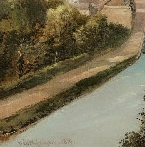 19th Century French Landscape View Dinan Brittany Victor De-Walsh JACKSON - Picture 10 of 11