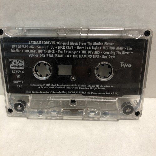 BATMAN FOREVER Soundtrack Cassette 1995 MAZZY STAR NICK CAVE U2 SEAL Rare Tested - Picture 2 of 3