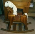 Vintage Children's Wood Rocking Horse * Solid, Sturdy & Heavy Wood Construction! — photo 1