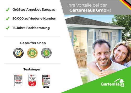 Palmako Gartenhaus Emma 4,6 m² Holz Satteldach Gerätehaus Blockhaus Laube - Bild 3 von 3