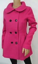Women's Double-breasted Empire Waist Slim Fit Pea Coat Size Xs