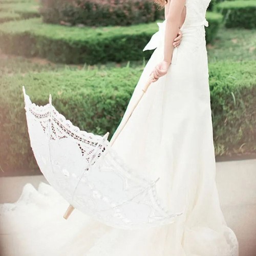 Embroidery Lace Parasol Umbrella Lady Kids Sun Umbrella Flower Girl Umbrella - Picture 9 of 16