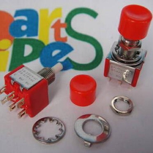 Momentary N/O + N/C Off-On DPDT Push Button Switch,3P3 - Picture 2 of 2