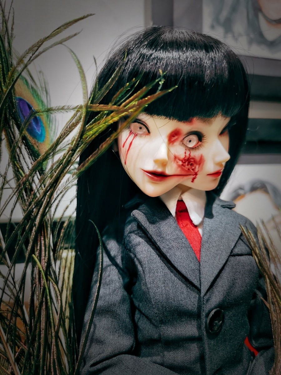 1/4 BJD Doll Girl Mio Horror Two Faces Free eyes + Face make