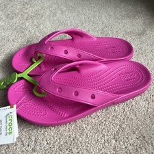 CROCS Unisex W7 M5 Iconic Crocs Classic Flip Flop Sandals Pink 207713-6UB NWT