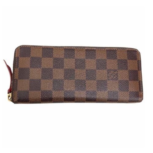 Louis Vuitton Damier Ebene Portefeuille Clemence Cerise Brown Wallet N60534 SA - Picture 2 of 24