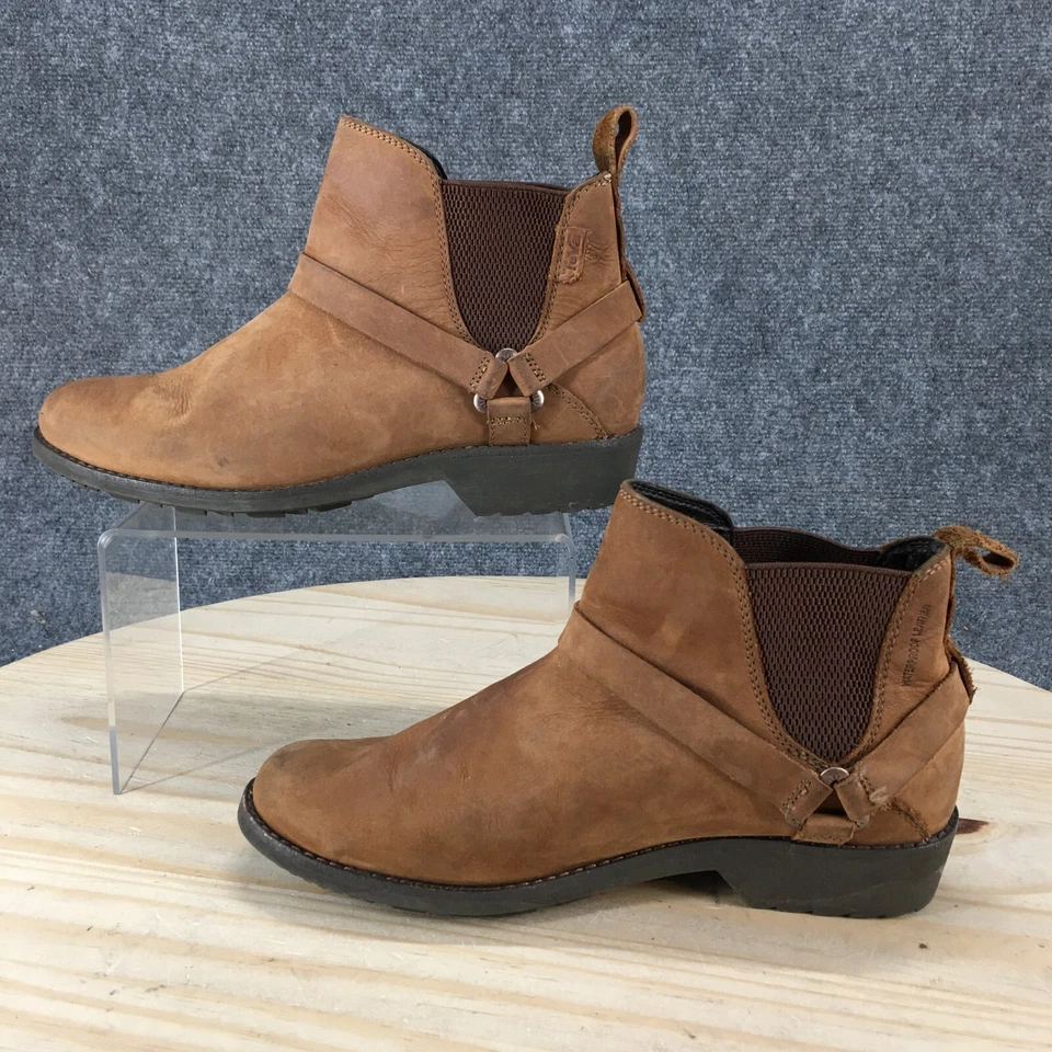 Teva Botas Mujer 7.5 De La Viña Dos Chelsea Botín al Tobillo 1017146 Cuero Marrón Foto 2 de 4